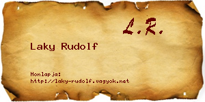 Laky Rudolf névjegykártya