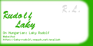 rudolf laky business card